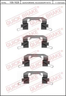 Accessory Kit, disc brake pad 109-1626
