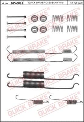 Brake shoes accessory kit 105-0691