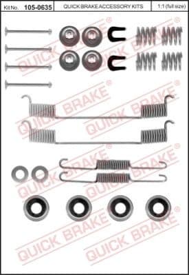 Brake shoes accessory kit 1050635