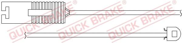 Warning Contact, brake pad wear WS0151A
