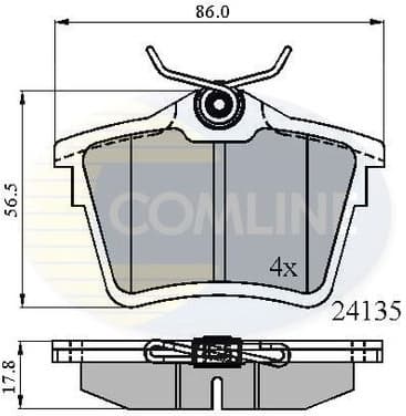 Brake pads rear CBP01252
