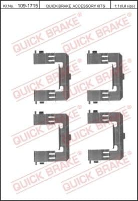 Accessory Kit, disc brake pad 109-1715