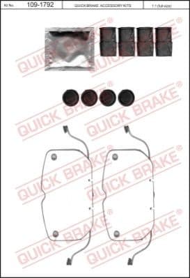 Brake pads accessory kit 109-1792
