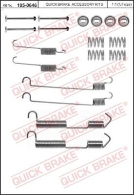 Accessory Kit, brake shoes 105-0646