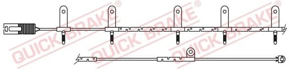 Warning Contact, brake pad wear WS0216A