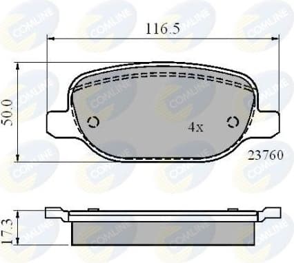 Brake pads rear CBP01769