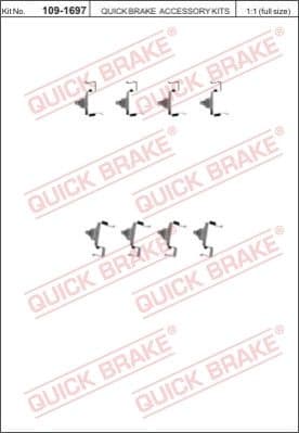 Accessory Kit, disc brake pad 109-1697