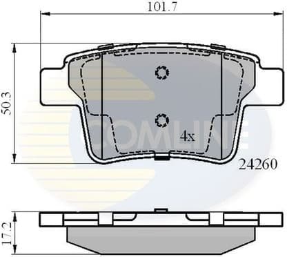 Brake pads rear CBP01557