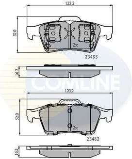 Brake pads rear CBP0946