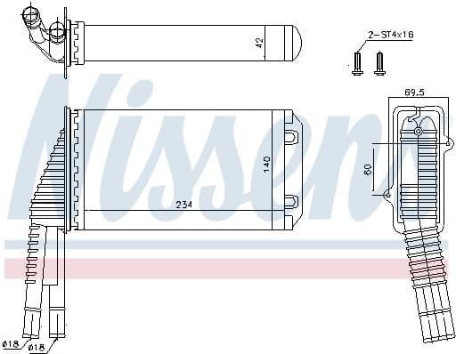 Heat Exchanger, interior heating 72953
