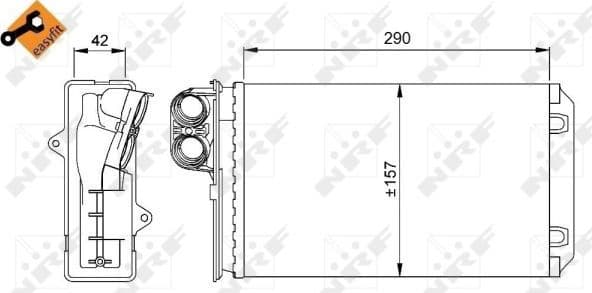 Heat Exchanger, interior heating EASY FIT 58639
