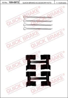 Accessory Kit, disc brake pad 109-0972