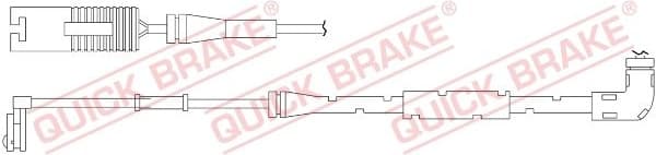 Warning Contact, brake pad wear WS0262A