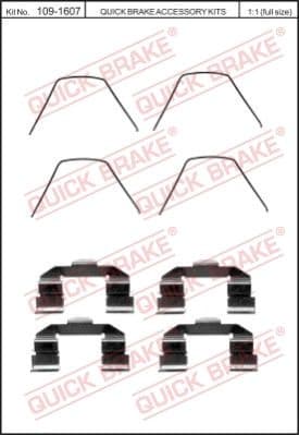 Accessory Kit, disc brake pad 109-1607