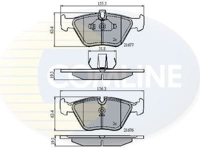 Brake pads front CBP01010