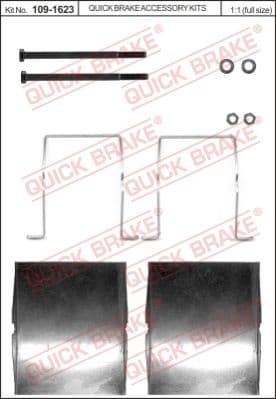 Accessory Kit, disc brake pad 109-1623