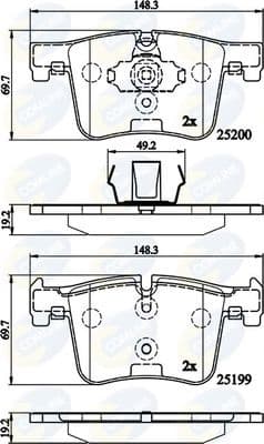 Brake pads front CBP02149