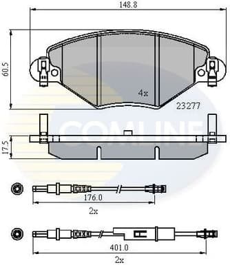 Brake pads front CBP21120