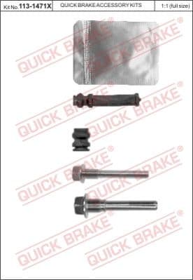 Brake caliper guide repkit 1131471X