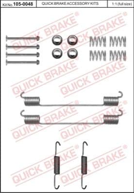 Accessory Kit, brake shoes 105-0048