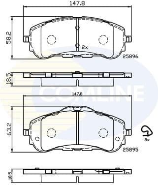 Brake pads front CBP32232