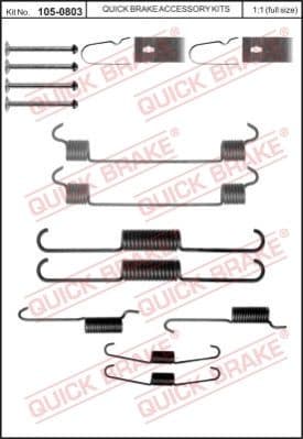 Accessory Kit, brake shoes 105-0803