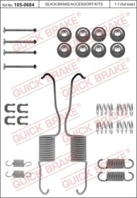 Brake shoes accessory kit 1050684