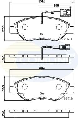 Brake pads front CBP11222
