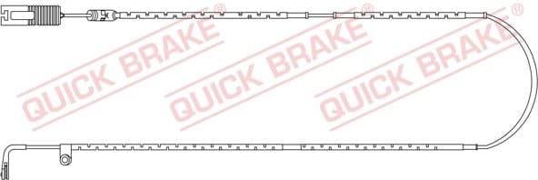 Warning Contact, brake pad wear WS0263A