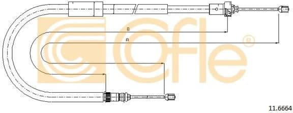 Cable Pull, parking brake 11.6664
