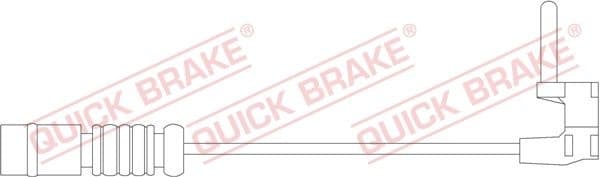 Warning Contact, brake pad wear WS0118A
