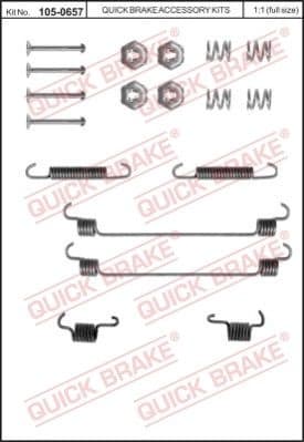 Brake shoes accessory kit 105-0657