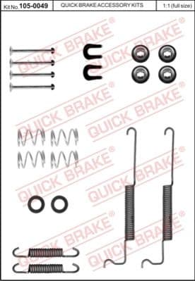 Accessory Kit, brake shoes 105-0049
