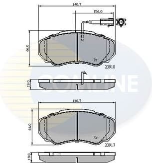 Brake pads front CBP11040