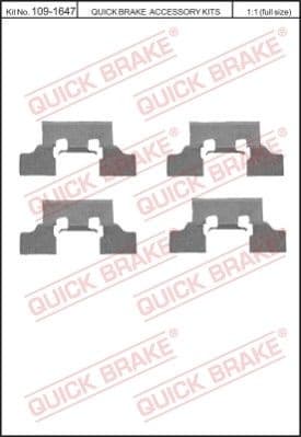 Accessory Kit, disc brake pad 109-1647