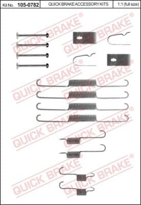 Accessory Kit, brake shoes 105-0782