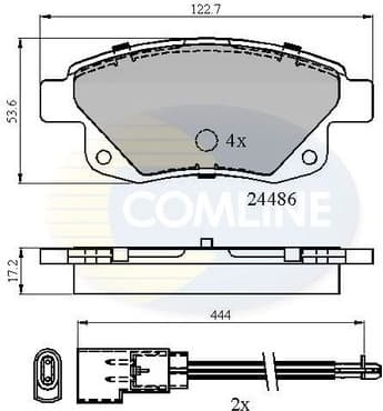 Brake pads rear CBP21554
