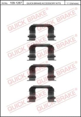 Accessory Kit, disc brake pad 109-1287