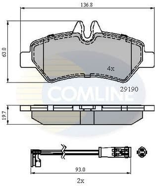 Brake pads rear CBP21556