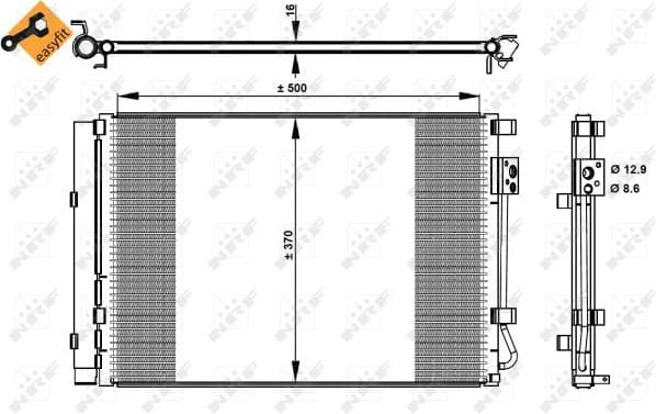 Condenser, air conditioning EASY FIT 35997