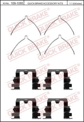 Accessory Kit, disc brake pad 109-1095