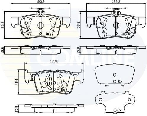 Brake pads rear CBP32243