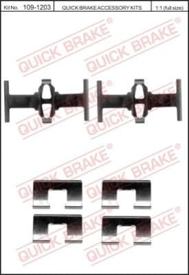 Accessory Kit, disc brake pad 109-1203