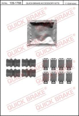 Accessory Kit, disc brake pad 109-1788