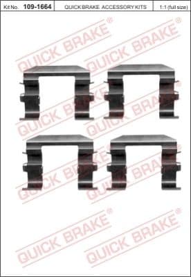 Accessory Kit, disc brake pad 109-1664