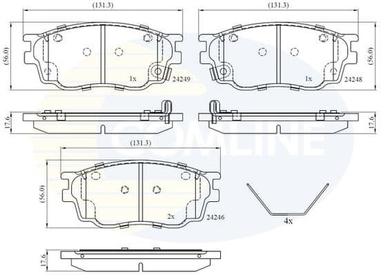 Brake pads front CBP3948