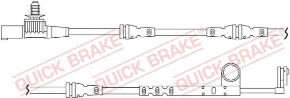 Warning Contact, brake pad wear WS0264A