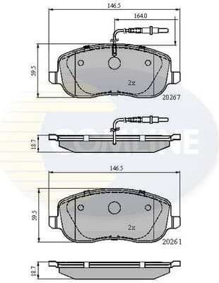 Brake pads front CBP11158
