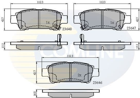 Brake pads rear CBP31133