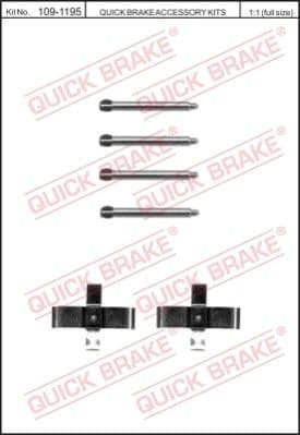 Accessory Kit, disc brake pad 109-1195